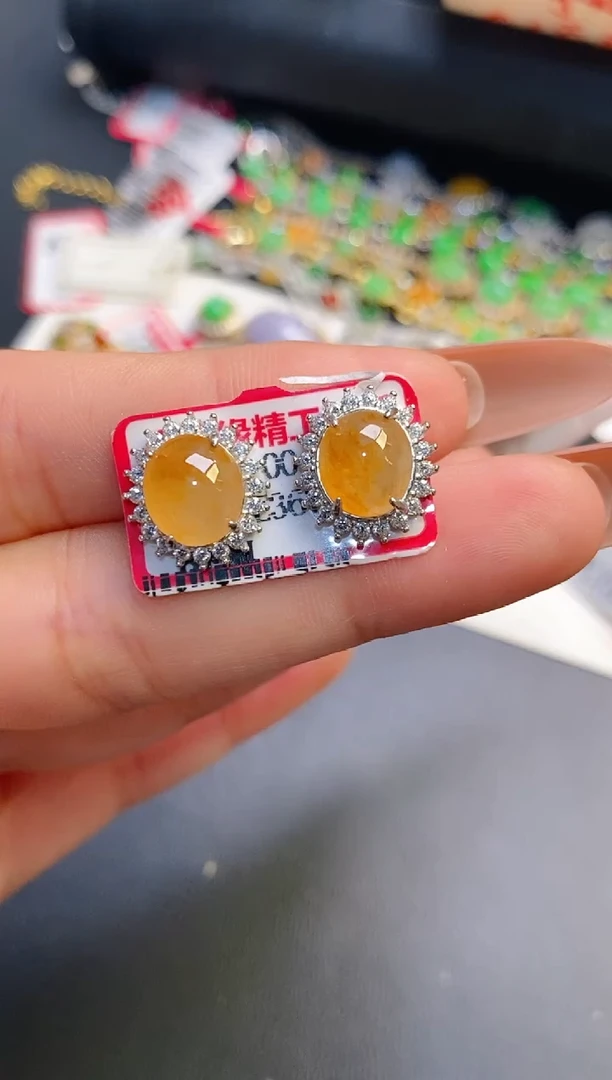 银S925镶嵌戒指翡翠天然