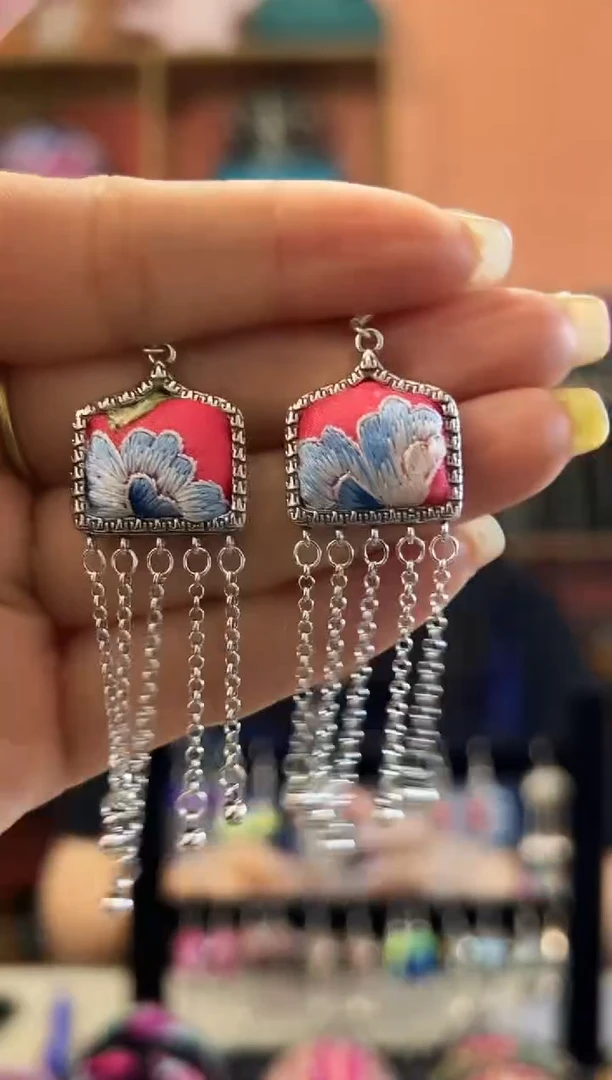 织绣艺枝老绣饰品独绣245