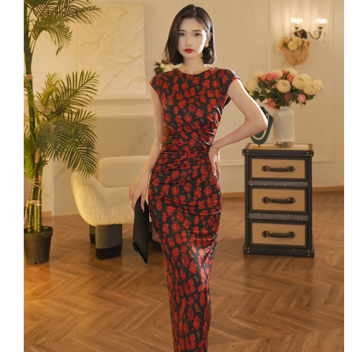 ANANY/艾嘉妮【红簇】2025春夏新款连衣裙 W-40814