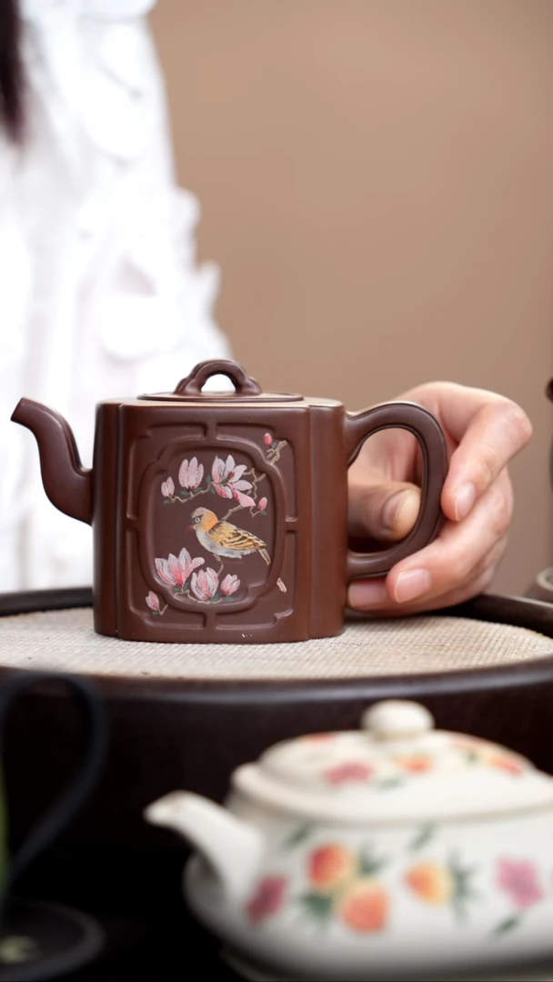 茶壶紫砂革紫泥春闺轩榭壶