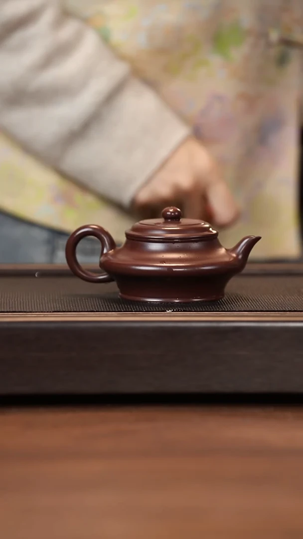 茶壶紫砂月亮紫砂 虚扁