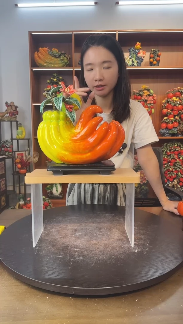 陶瓷得心应手佛手摆件