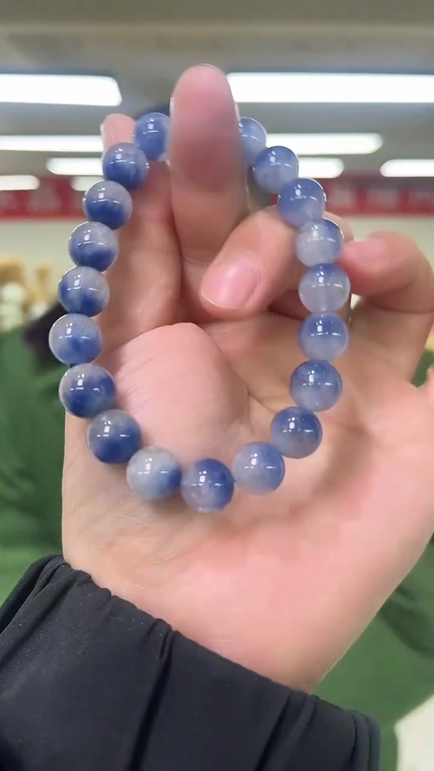 【闪购商品】发晶手链未镶嵌天然蓝兔毛手串多样性发一10mm