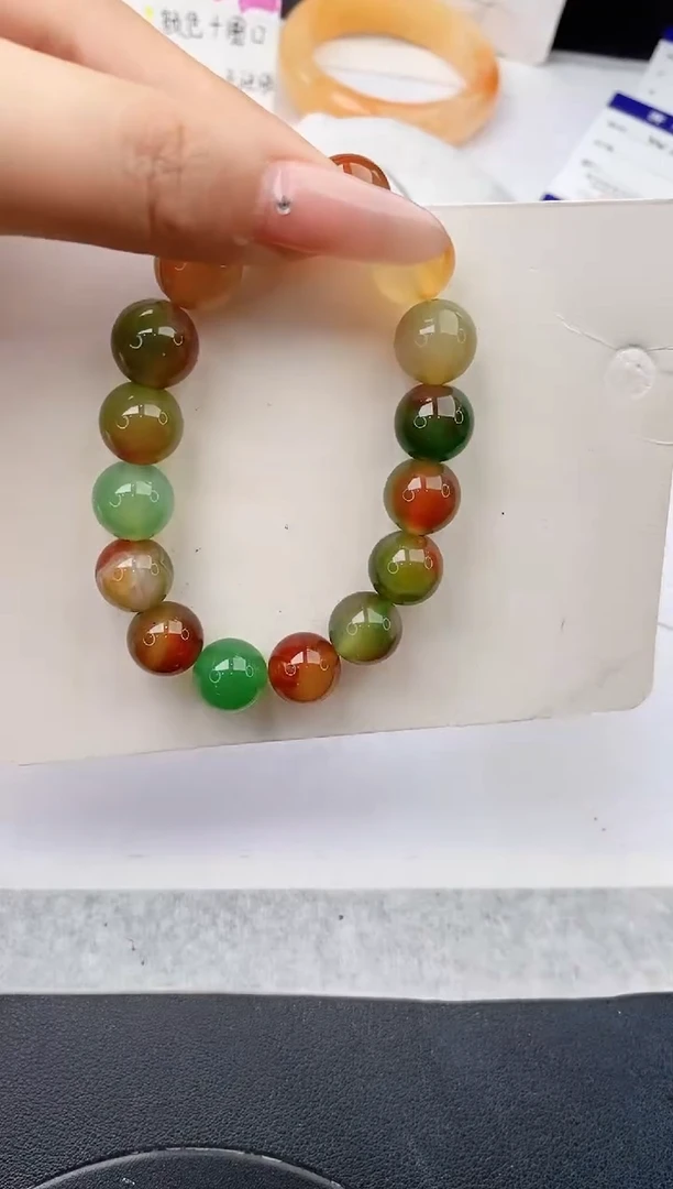 未镶嵌手镯石英质玉彩色手串