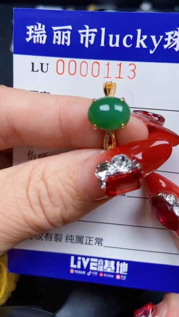 【闪购商品】翡翠颈饰银S925镶嵌0113