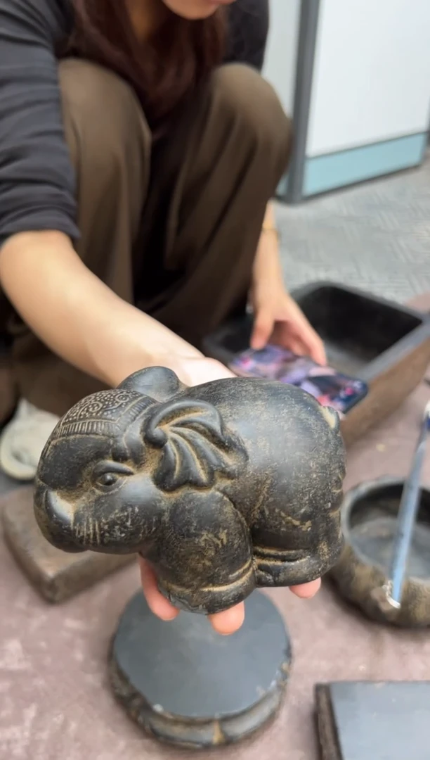 陶土【火山泥】小象摆件