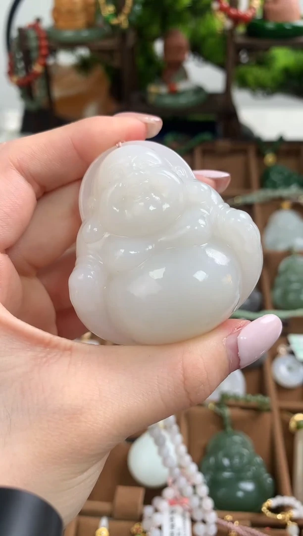 【闪购商品】和田玉颈饰18K金镶嵌吊坠50mm