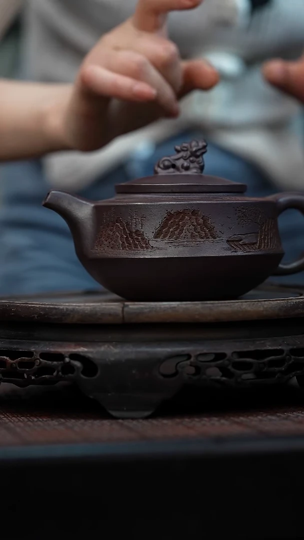 茶壶紫砂宜兴岁颐传砂原矿全手12