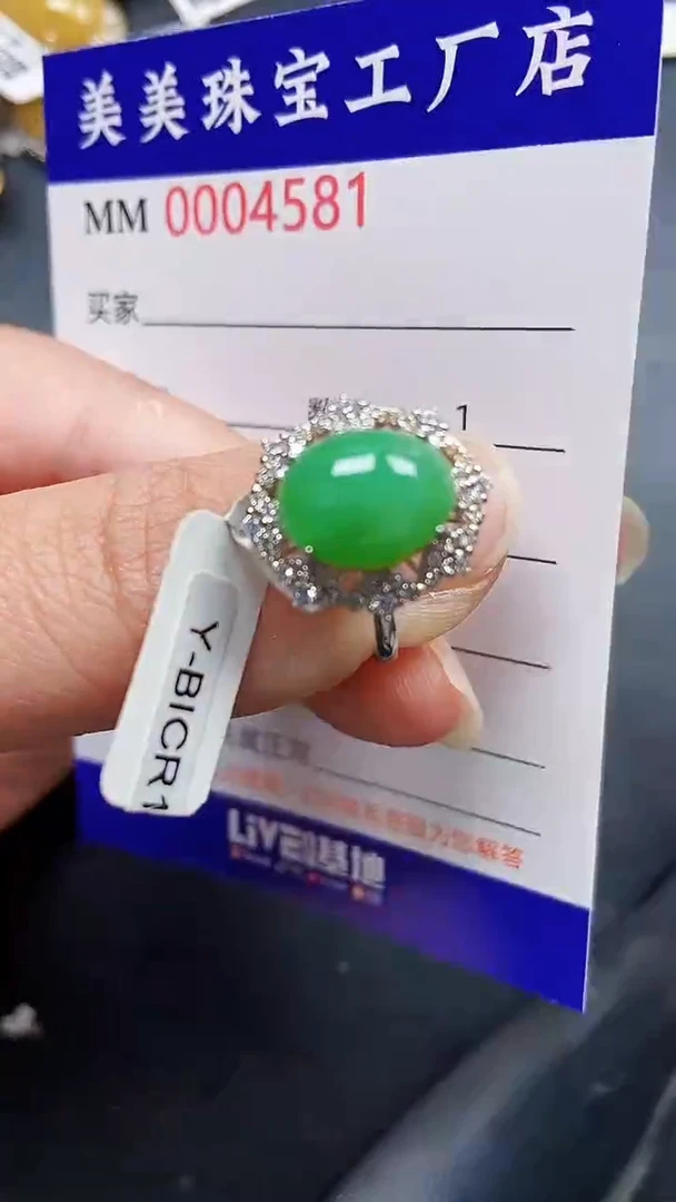 颈饰银S925镶嵌翡翠4581