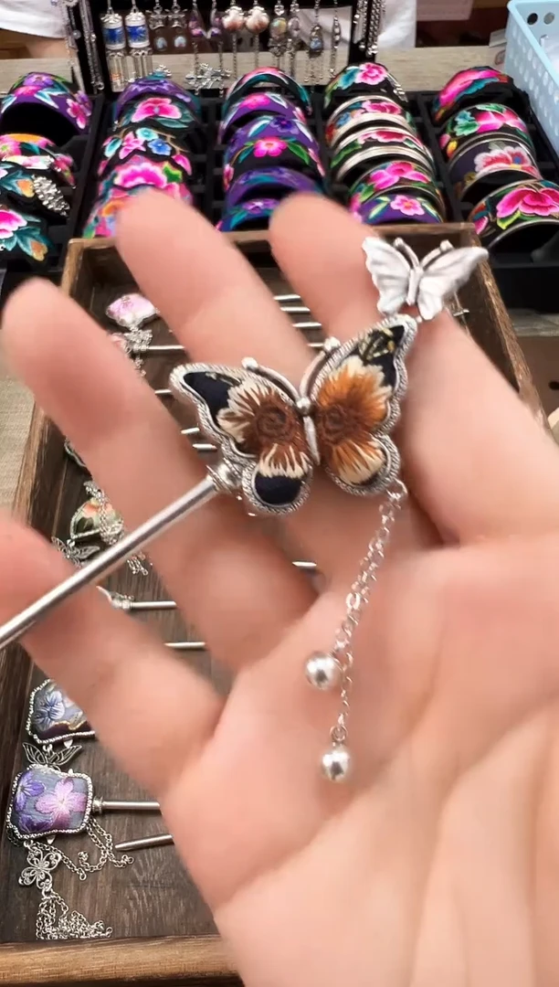 织绣粘**困艺枝独绣老绣饰品55