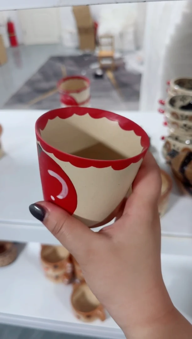 陶瓷苹果杯子【十里高温釉下彩陶瓷】