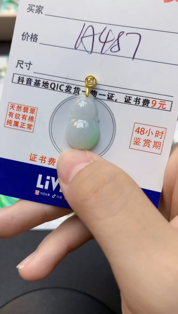 颈饰未镶嵌翡翠天然缅甸A货翡翠百元以上9元证书费自理