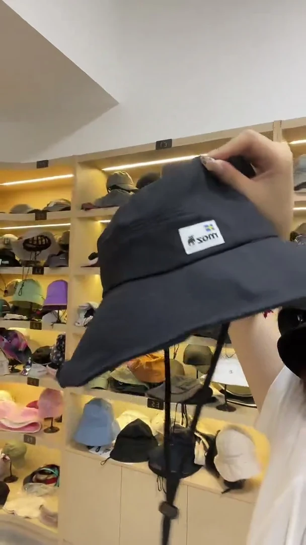 头层牛皮革moz黑色渔夫帽