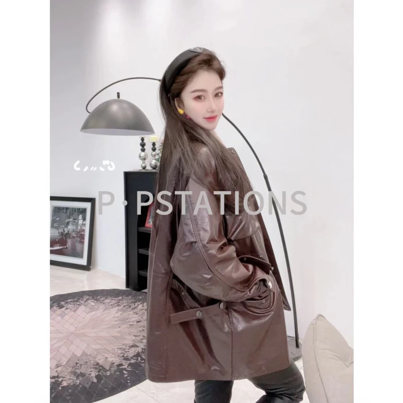 PP 2025｜暮鼓晨钟 海宁绵羊皮真皮女外套柔软雅丹风68503