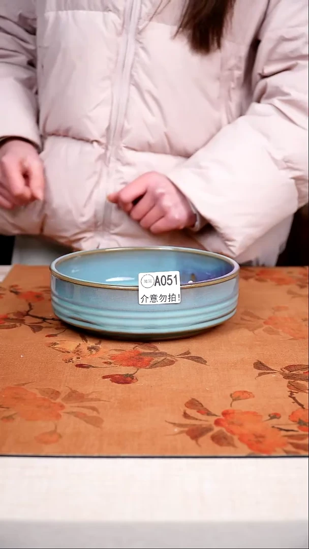 二级钧瓷茶器摆件