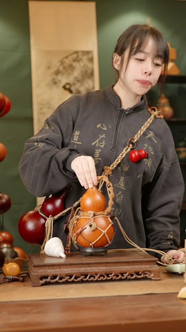 120号精品天然大漆酒葫芦一物一拍~