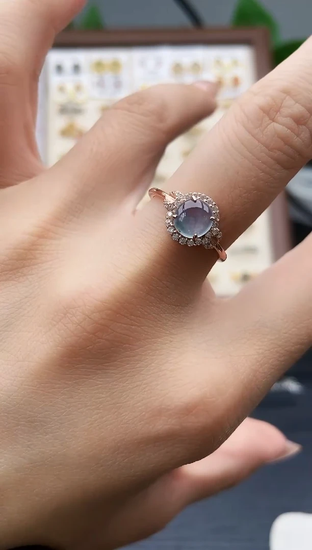 银S925镶嵌戒指翡翠12