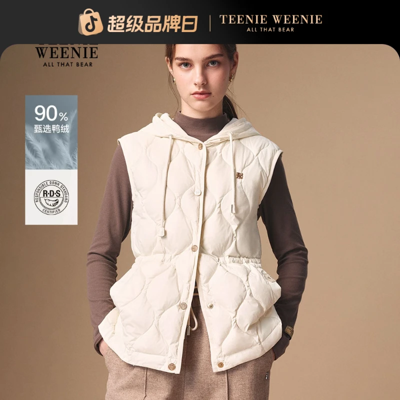 *TeenieWeenie小熊羽绒服女装25时尚无袖舒适轻薄马甲TTJD254TW3A