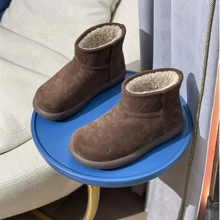 平跟棉鞋短筒棉靴百搭时尚雪地靴76-669