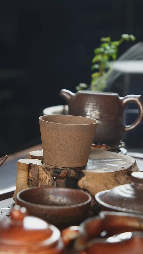 紫砂全手工直筒杯（南蛮烧）