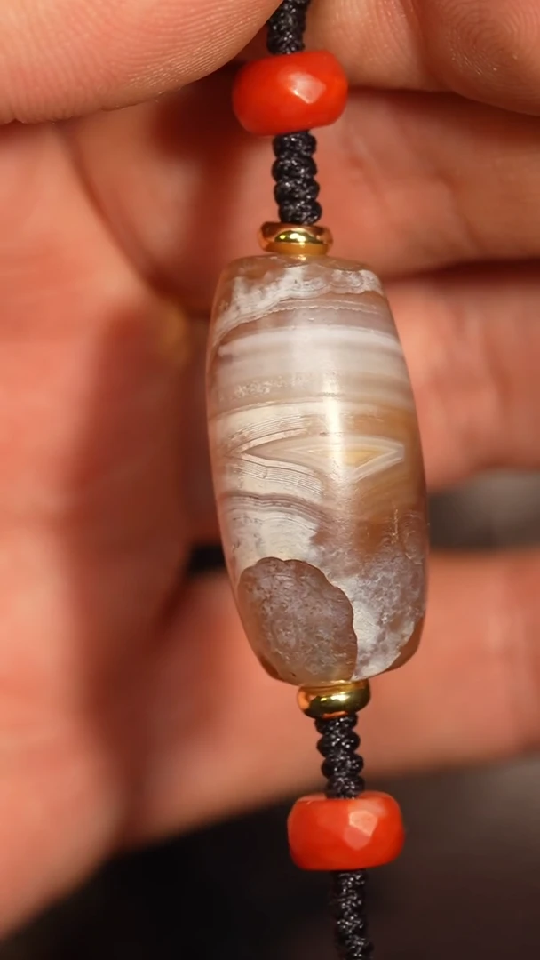 未镶嵌颈饰玛瑙/玉髓冲赛康胡子哥，DIY一298