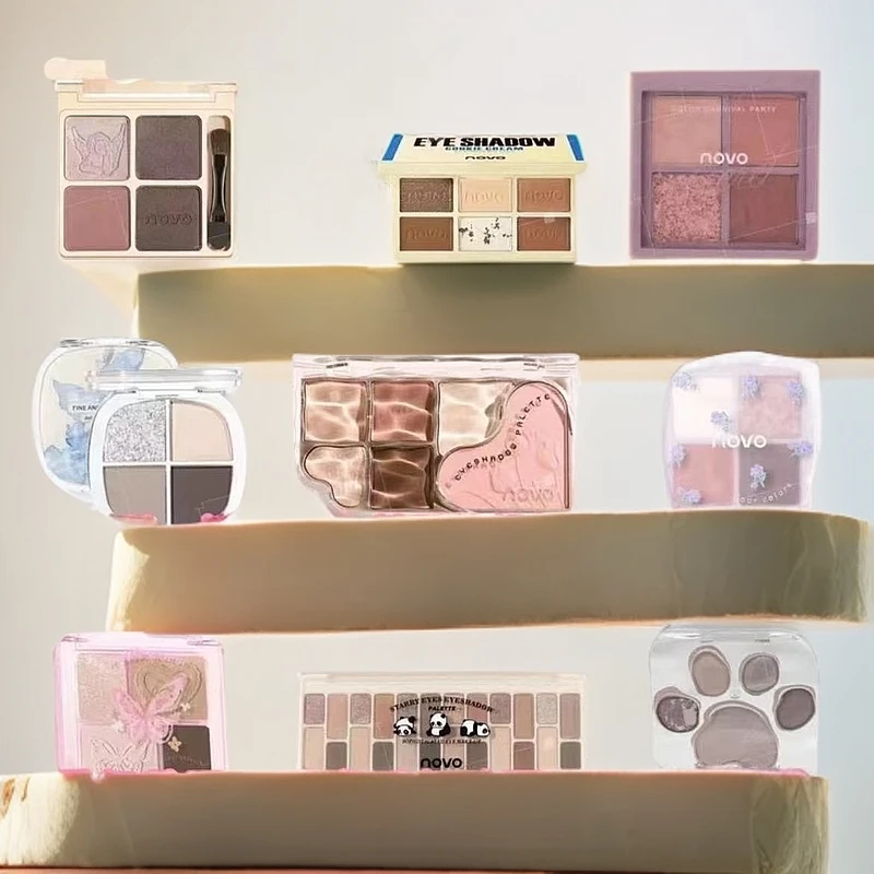 微微美妆眼影/修容/腮红彩妆拆珠光眼影防水裸色贵妃更换哑光组合