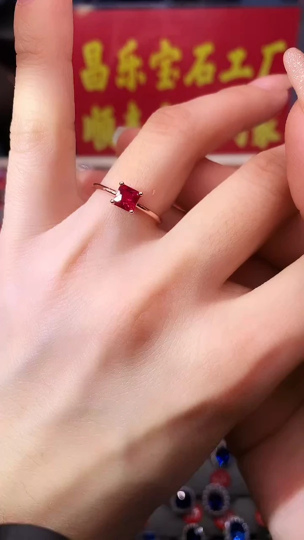 【闪购商品】红宝石戒指银S925镶嵌11111111