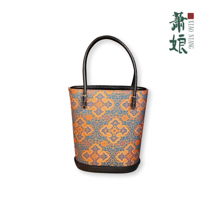 萧娘【手提包】宋锦桑蚕丝女士时尚单肩经典百搭休闲轻奢手拎包2201