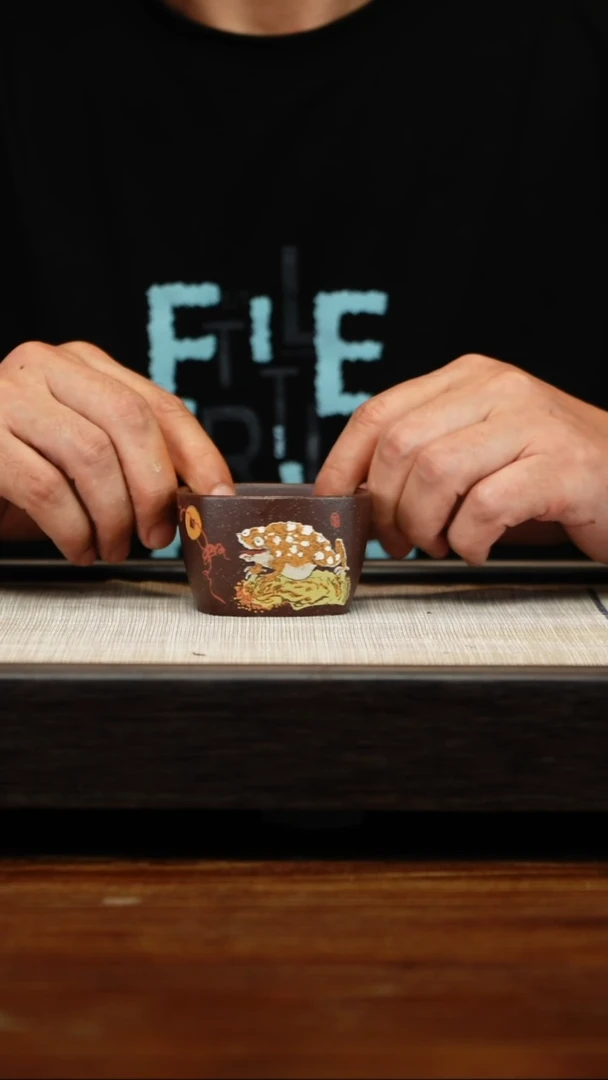 茶壶紫砂紫泥金蟾杯