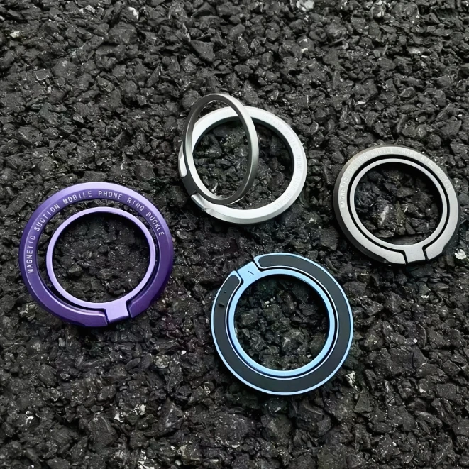 Magsafe铝合金简洁桌面磁吸支架磁力通用指环扣手机磁吸支架懒人