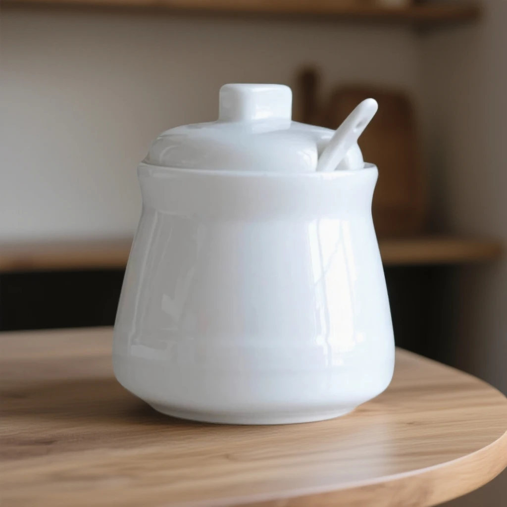 【DWN家】350ML 鲸鱼（白）调味罐三件套 家用陶瓷糖罐 手工猪油罐