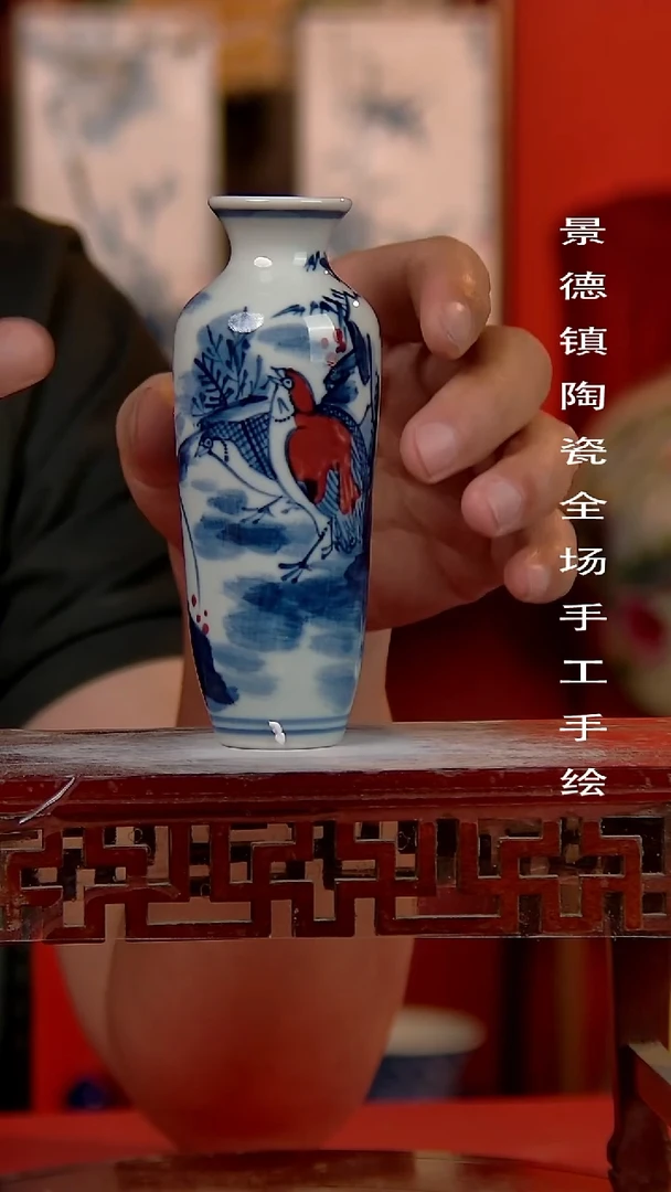 摆件景德镇陶瓷 手工手绘