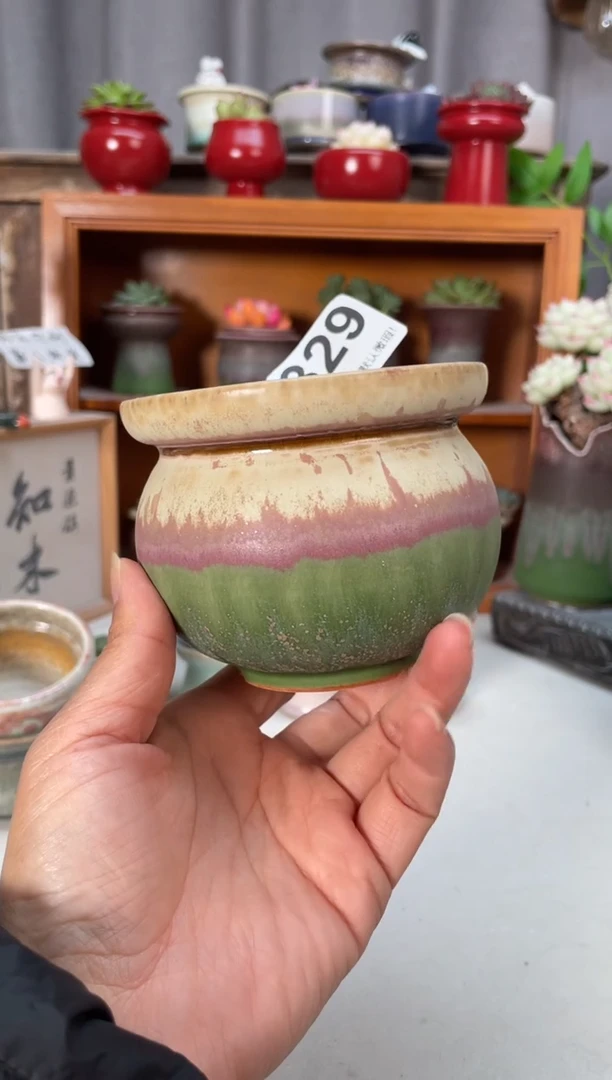 瓷片329知木小芳花盆