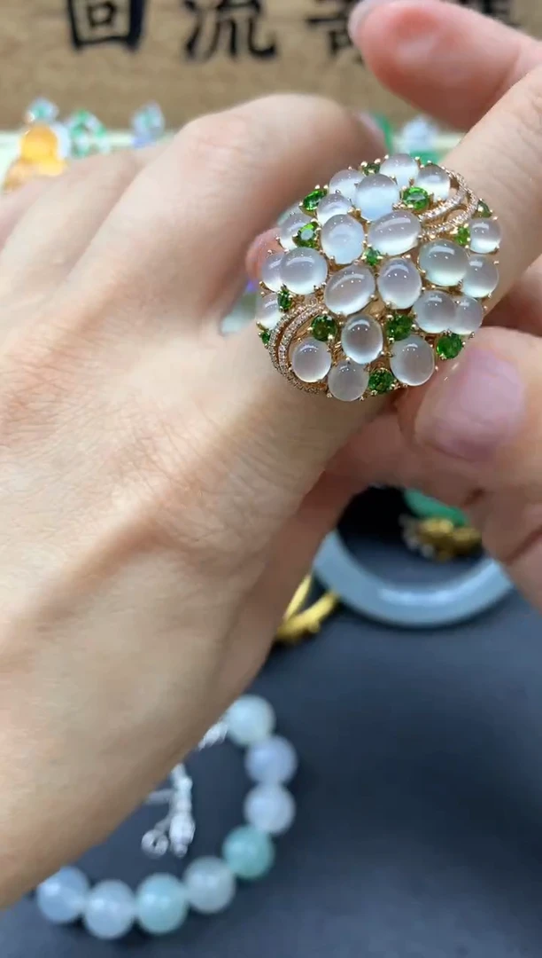 【闪购商品】翡翠戒指18K金镶嵌429-中国好珍宝