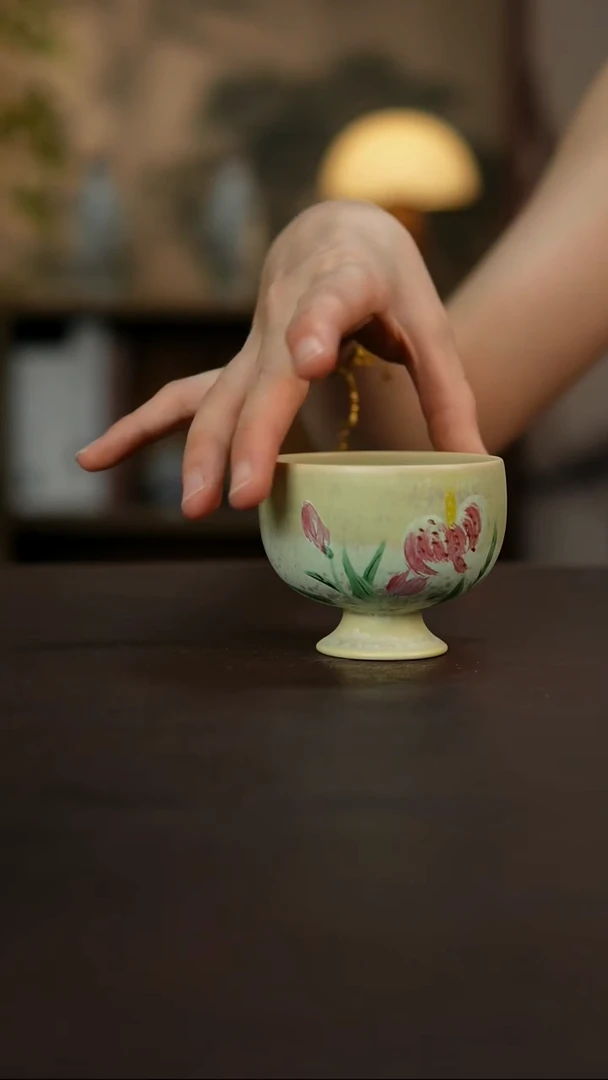 杯景德镇陶瓷杯碗柴烧多人