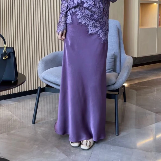 法式復古女气质垂坠感半身裙-1603