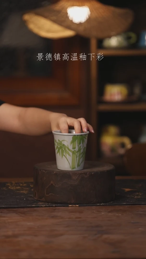 陶瓷景德镇高温釉下手绘陶瓷074