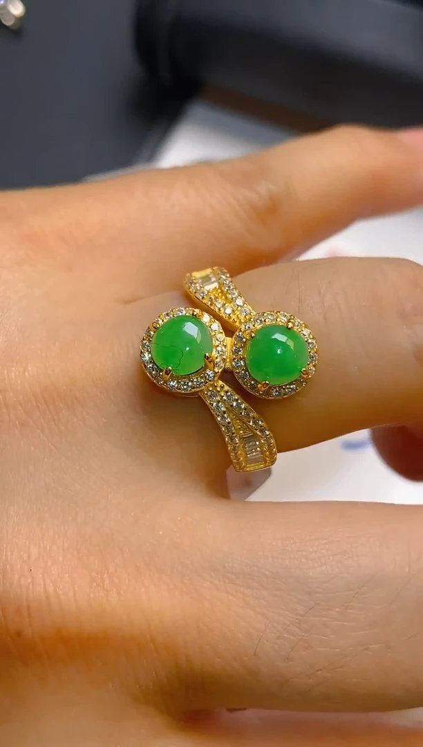 【闪购商品】翡翠耳饰银S925镶嵌天然A货翡翠1