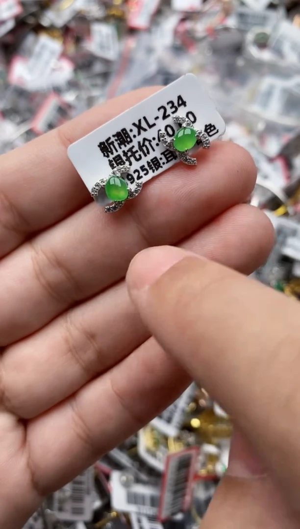 【闪购商品】翡翠戒指银S925镶嵌111111---5