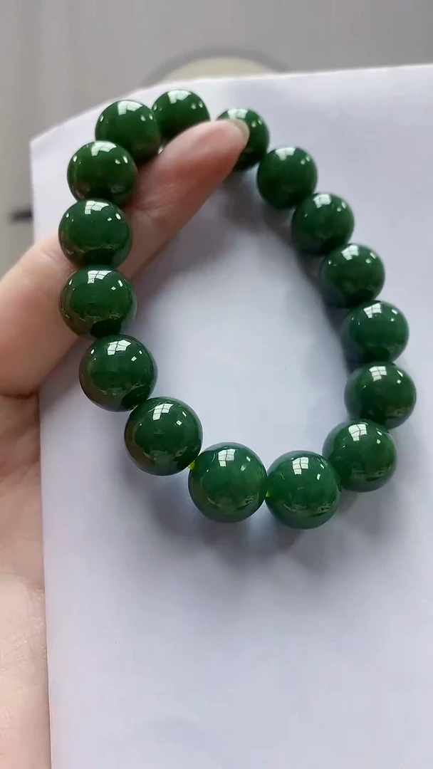 未镶嵌定制翡翠4852zm-毛货手串38