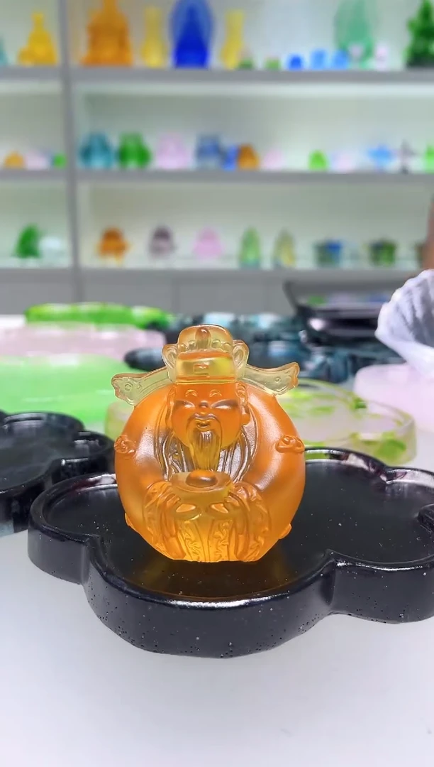 手工艺品琉璃古法琉璃财神