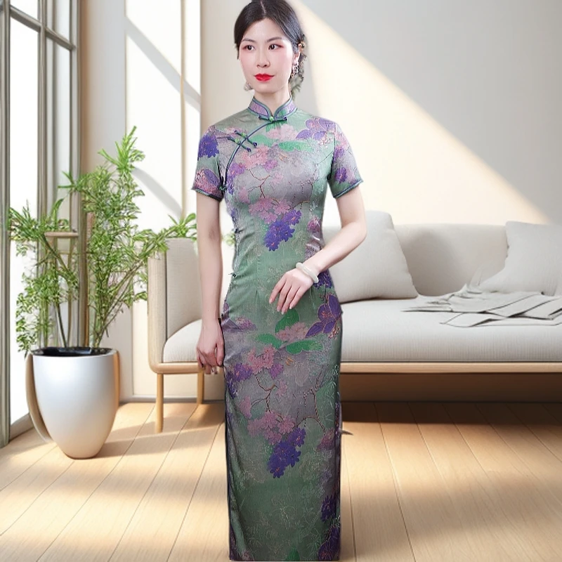 彩云 2025清凉改良旗袍气质日常优雅修身显瘦中国风旗袍夏季复古