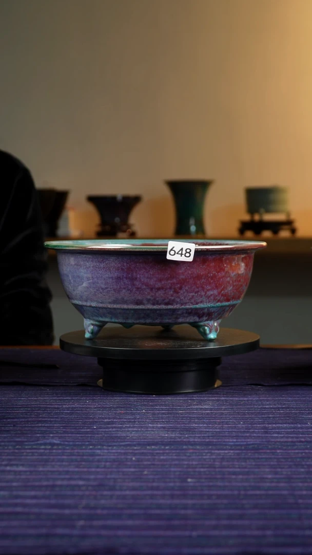 648窑变祥云花盆11.5/8.5/27/23