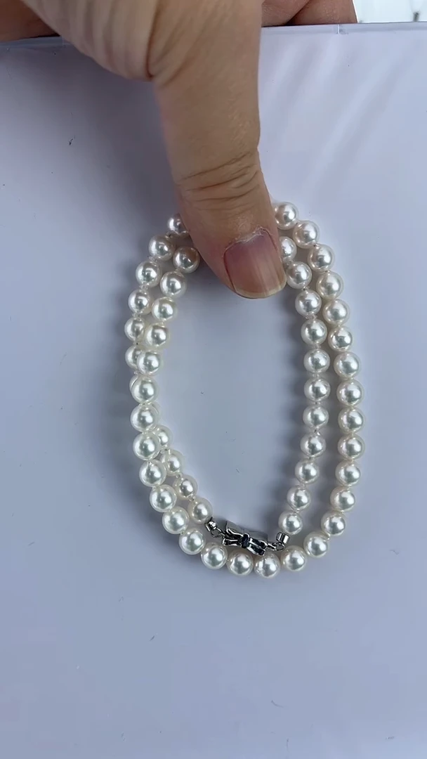 【闪购商品】海水珍珠颈饰未镶嵌天然极光珍珠天女光樱花粉约7