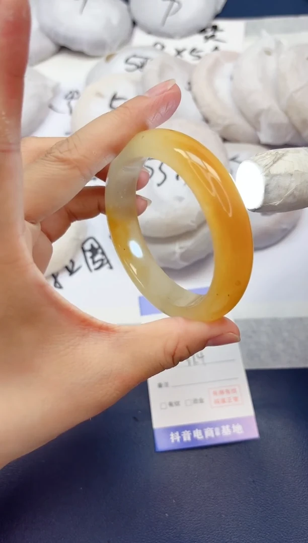 石英质玉手镯未镶嵌784-财气镯-圈口57.4