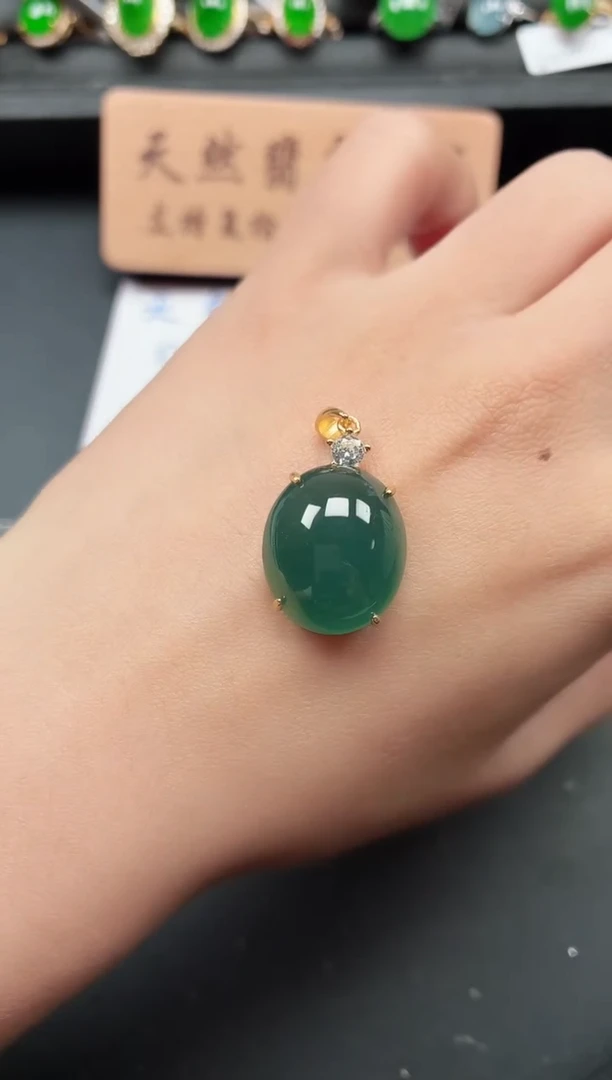 银S925镶嵌戒指翡翠111