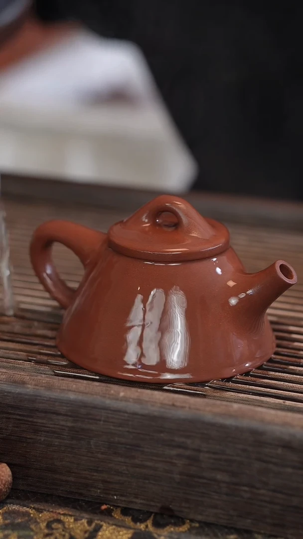 茶壶紫砂霸王石瓢 半手工 180cc
