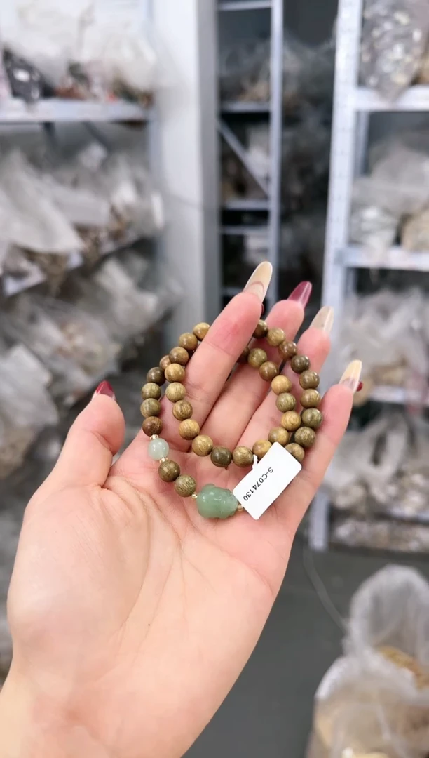 【闪购商品】维腊木（绿檀）手串未镶嵌S-C074130