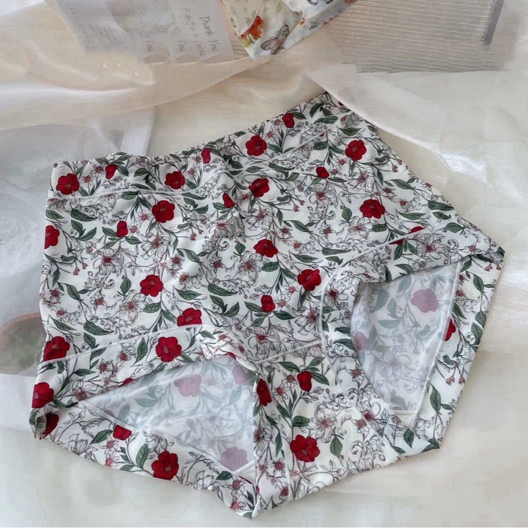 健将新款春季田园高腰高弹内裤软糯亲肤贴身舒适女士内裤80113