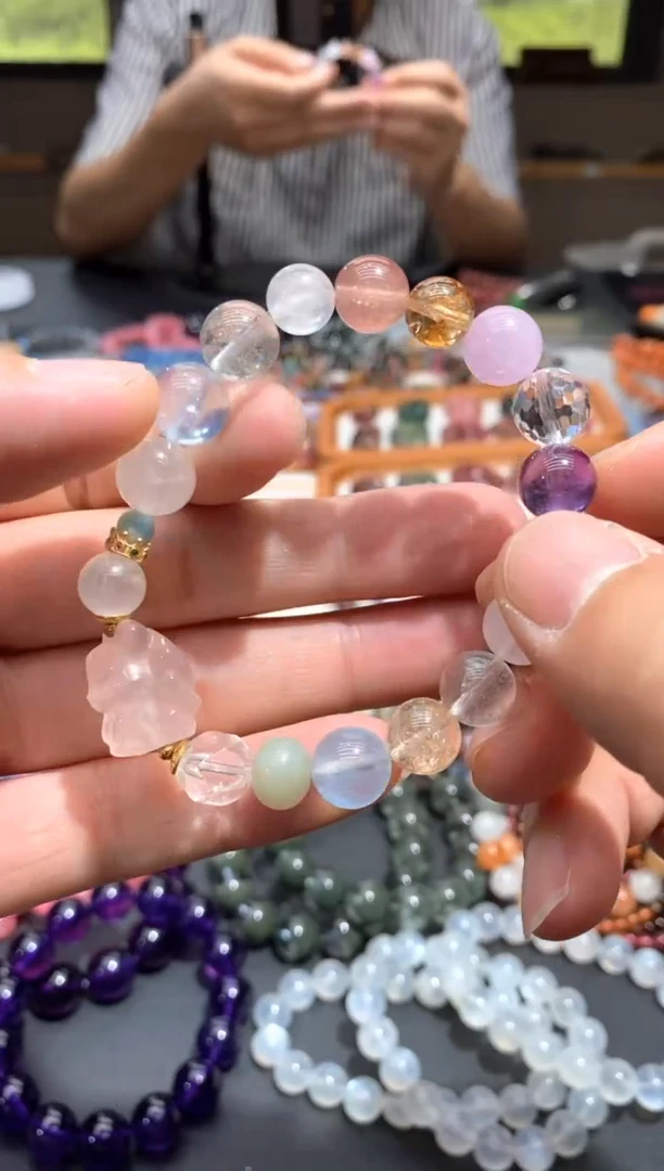 水晶手链未镶嵌s116水晶多宝手链